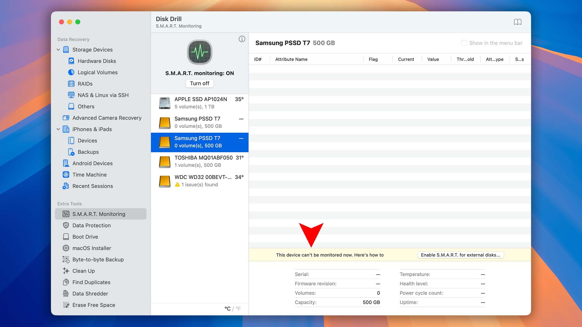 disk drill macos smart monitoring step 03