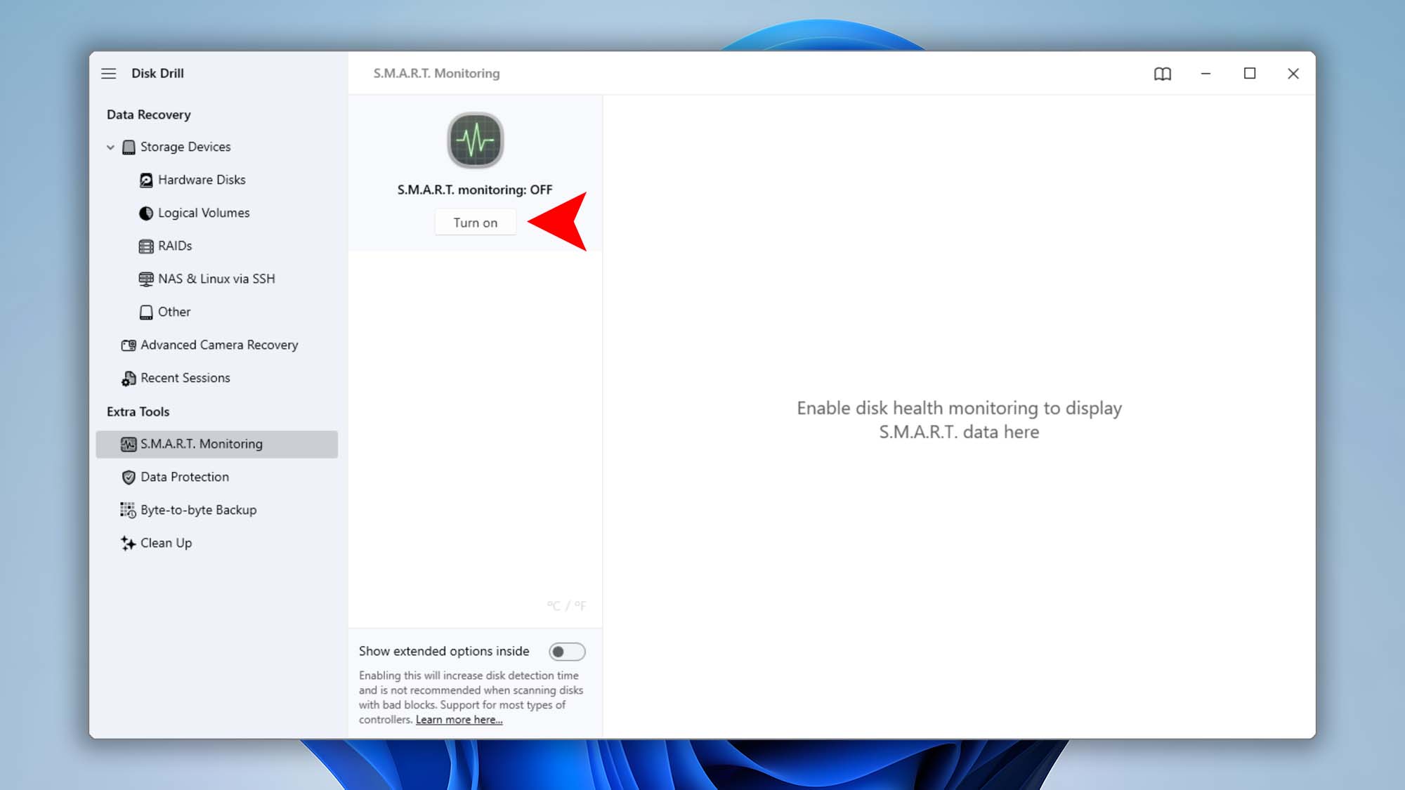 disk drill windows smart monitoring step 01