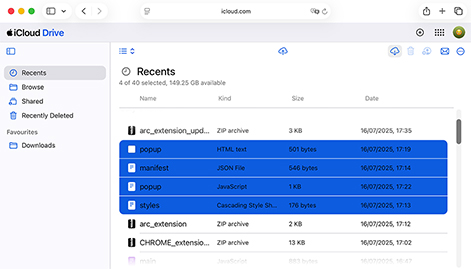Download your deleted files from iCloud