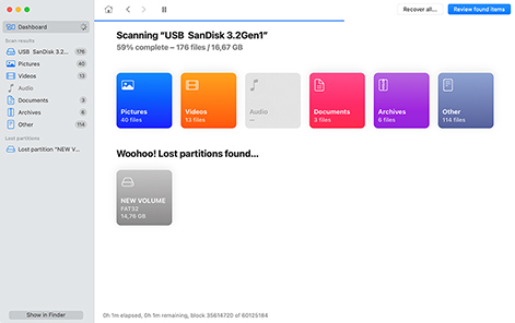 Let Disk Drill Scan for Data