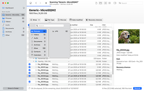 Narrow down the scan results