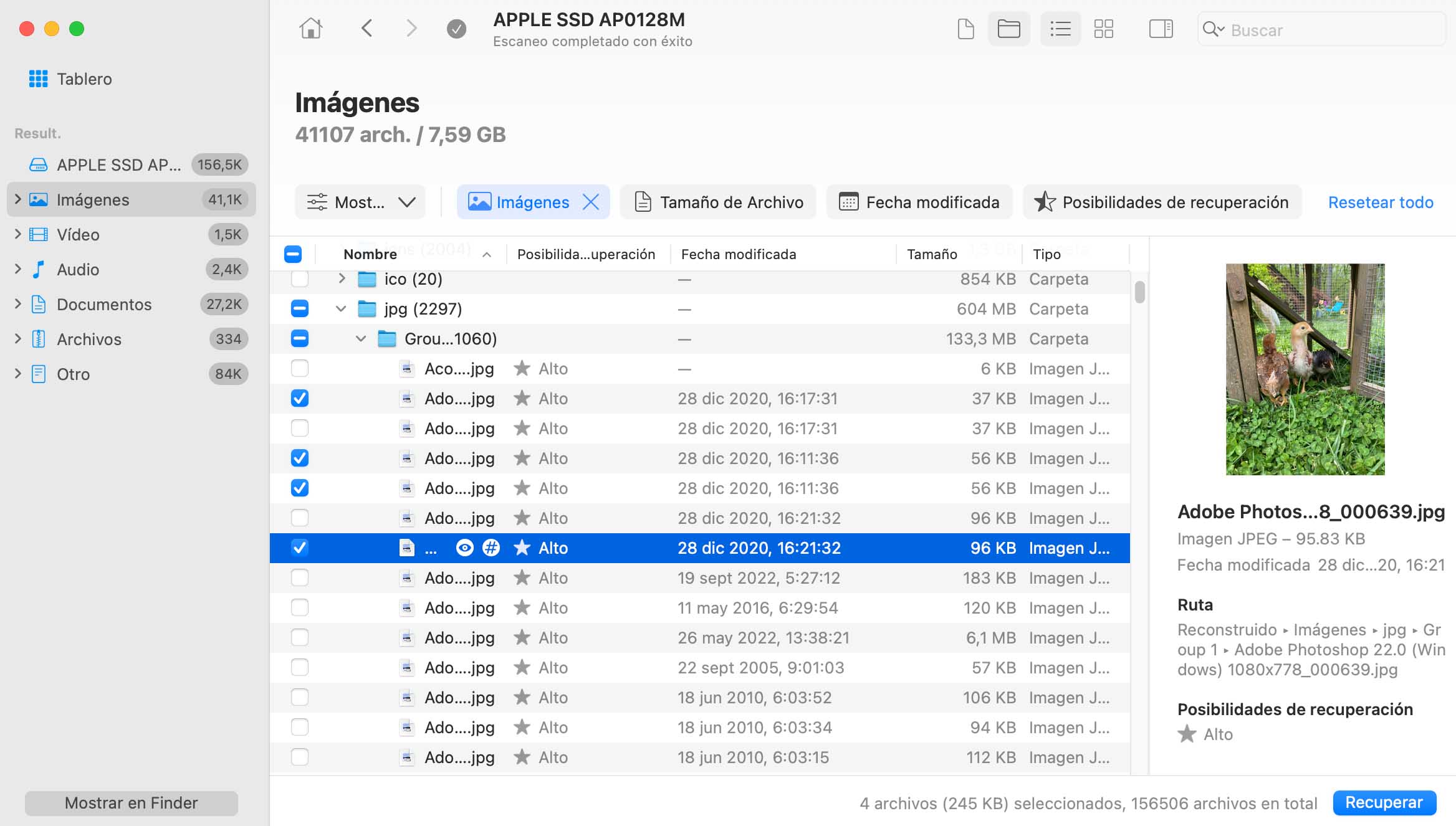 Analizar, Revisar y Recuperar – Recuperación de Datos Simple para Mac