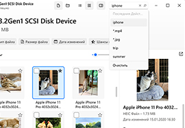 Управляйте восстанавливаемыми файлами и выполняйте поиск среди найденных файлов