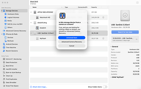 Scan the Flash Drive for Lost Data