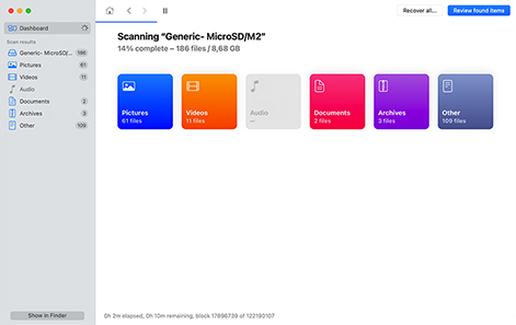 Scan your memory card
