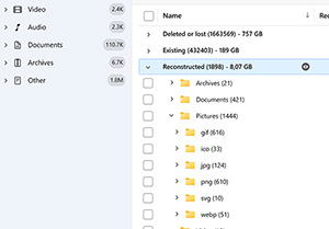Review reconstructed data