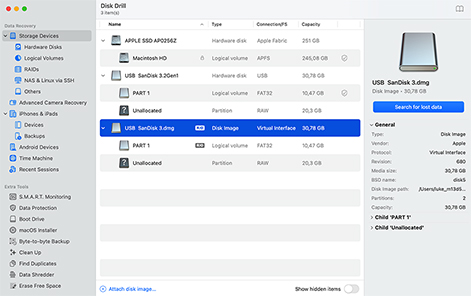 Use a backup to access data