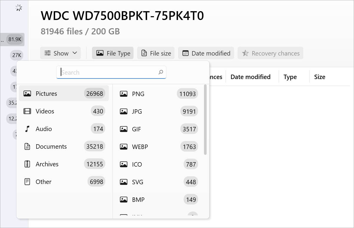 use filters disk drill windows