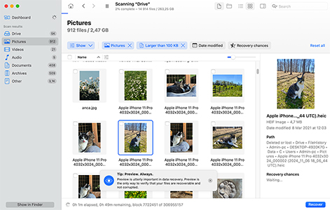 Wait Until the Software Finishes Scanning